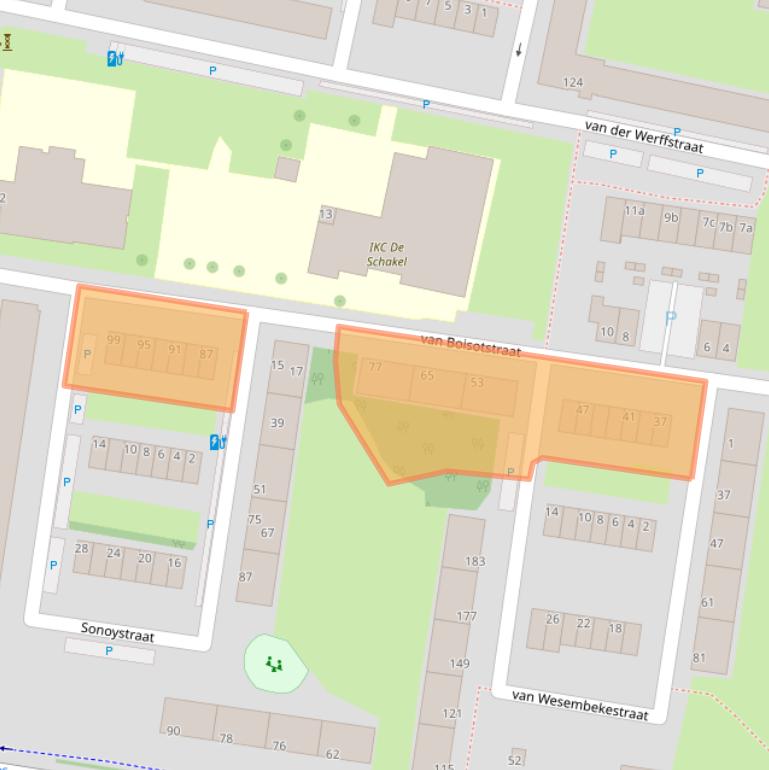 Kaart van postcodegebied 3132XL.