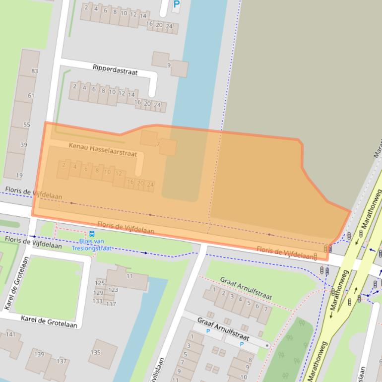 Kaart van postcodegebied 3132XP.