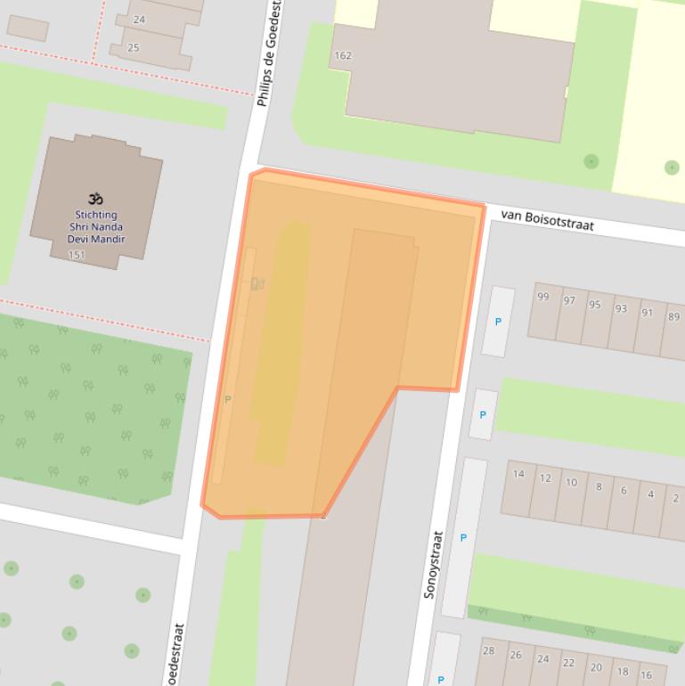 Kaart van postcodegebied 3132XS.