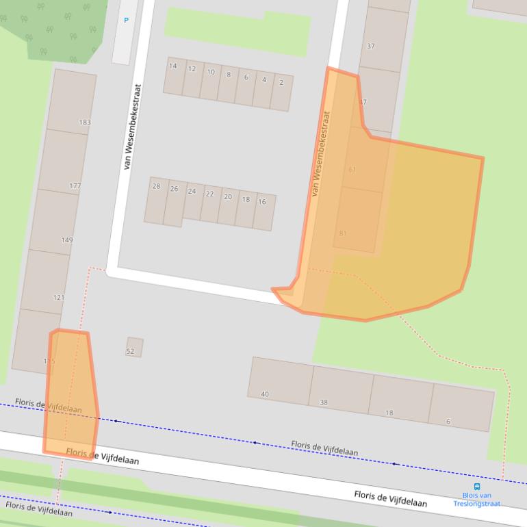 Kaart van postcodegebied 3132XW.