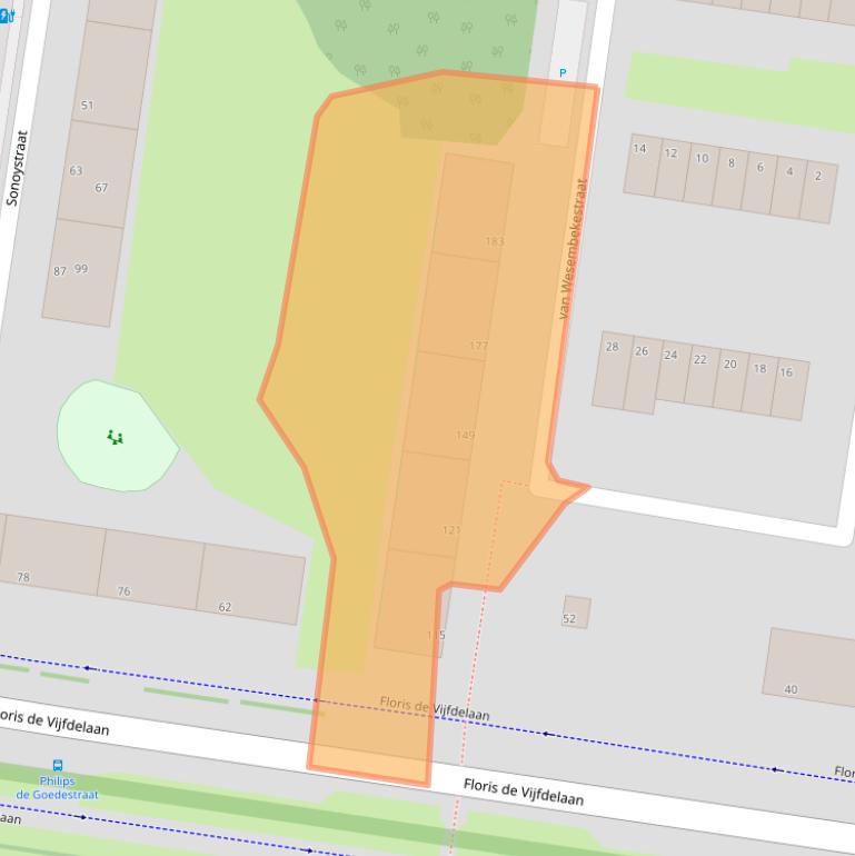 Kaart van postcodegebied 3132XX.