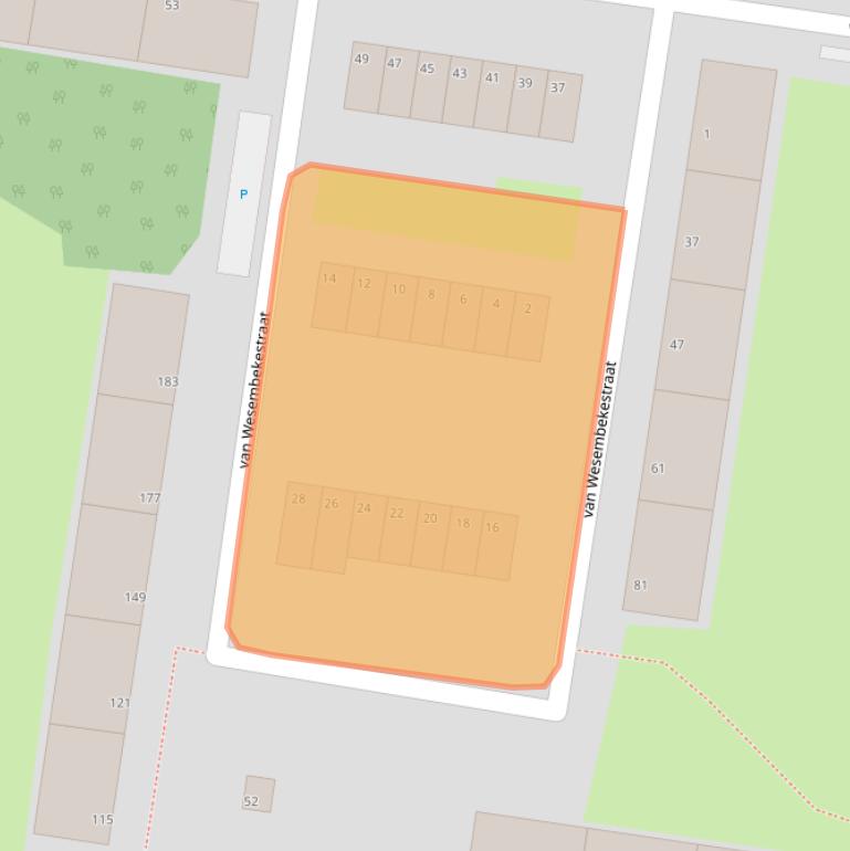 Kaart van postcodegebied 3132XZ.