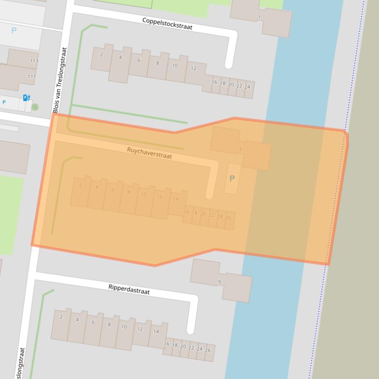 Kaart van postcodegebied 3132ZB.
