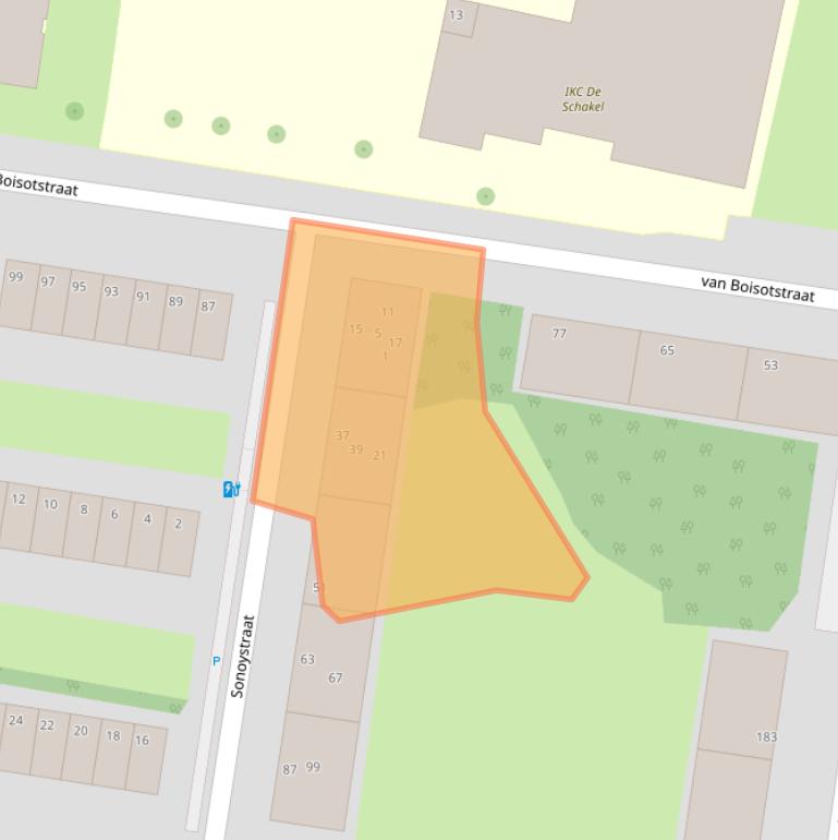 Kaart van postcodegebied 3132ZC.