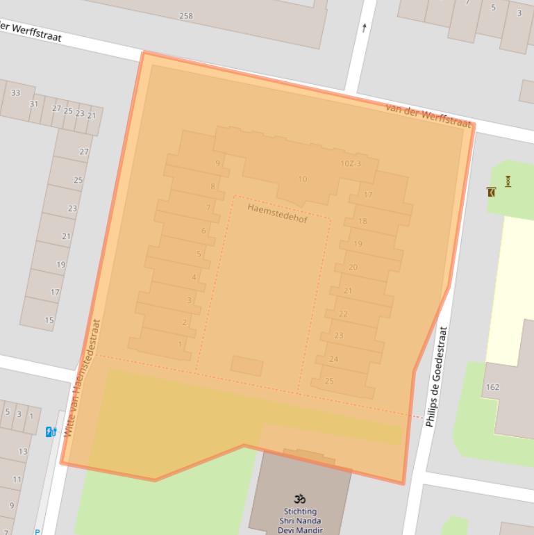 Kaart van postcodegebied 3132ZH.