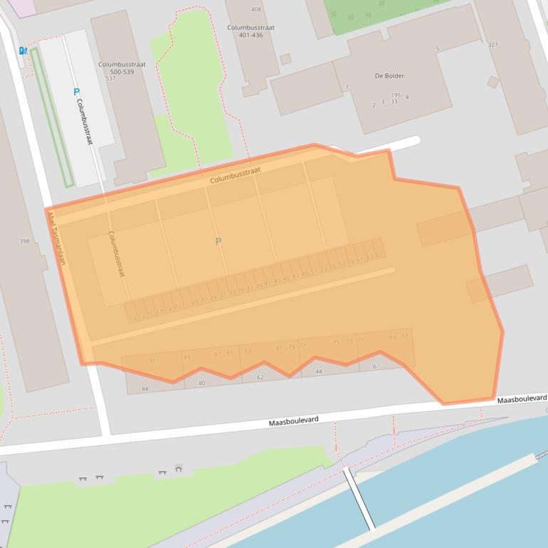 Kaart van postcodegebied 3133AA.