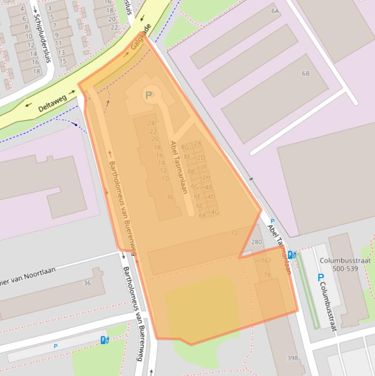 Kaart van postcodegebied 3133AB.