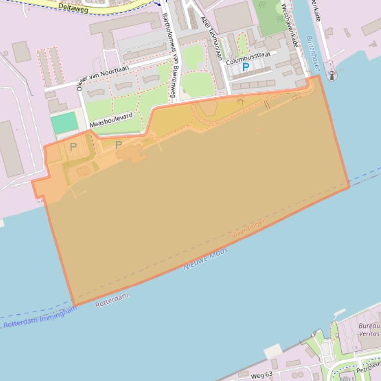 Kaart van postcodegebied 3133AK.