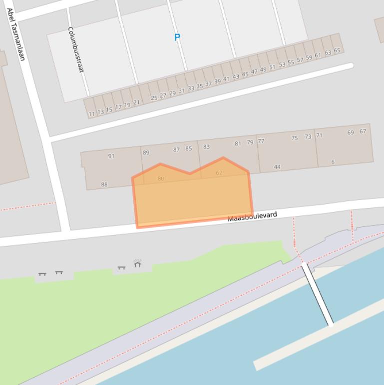 Kaart van postcodegebied 3133AM.