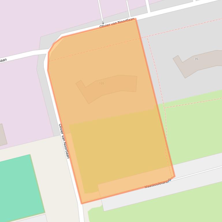 Kaart van postcodegebied 3133AR.