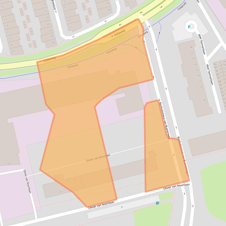 Kaart van postcodegebied 3133AS.