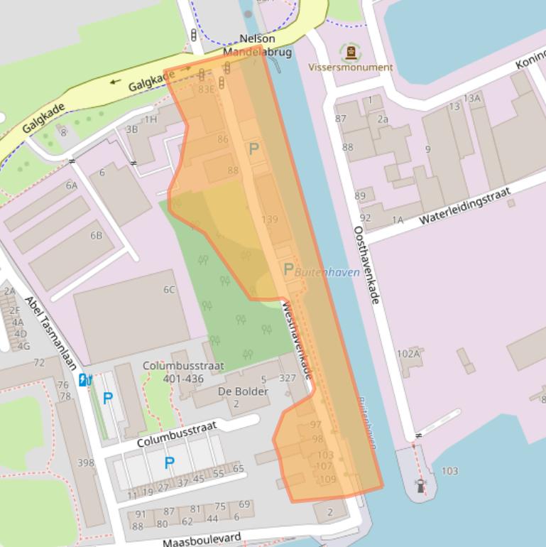 Kaart van postcodegebied 3133AV.