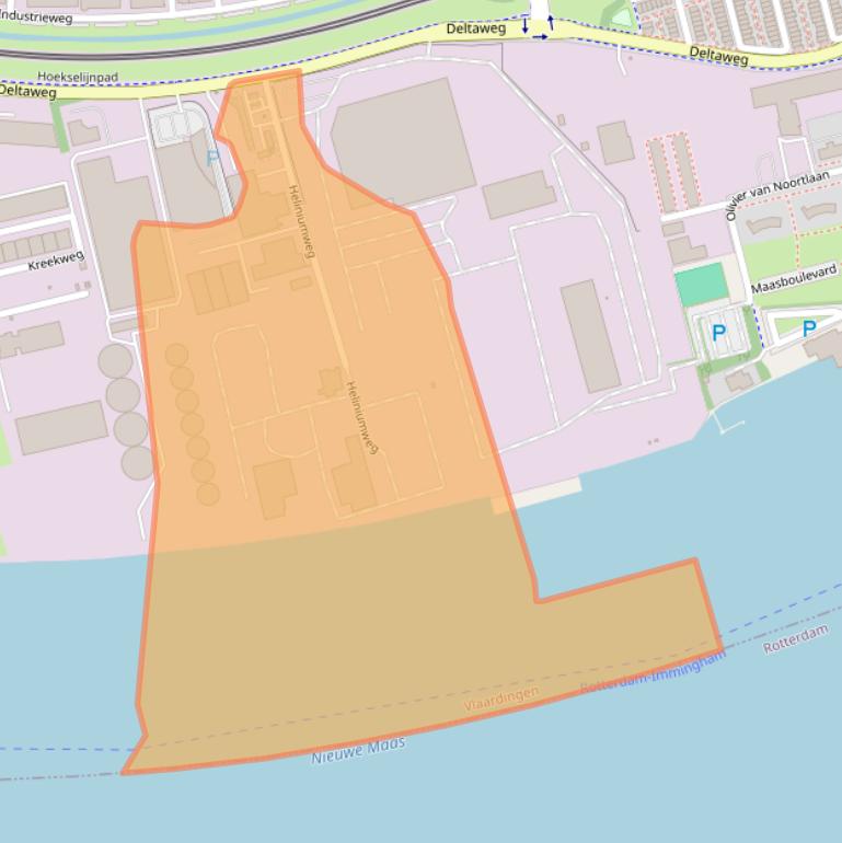 Kaart van postcodegebied 3133AX.