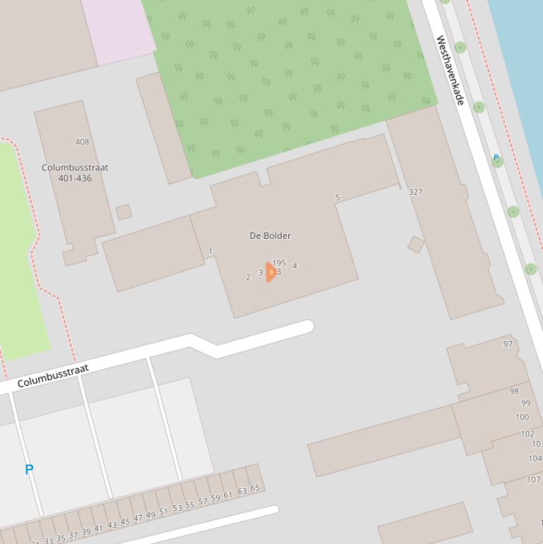 Kaart van postcodegebied 3133BD.