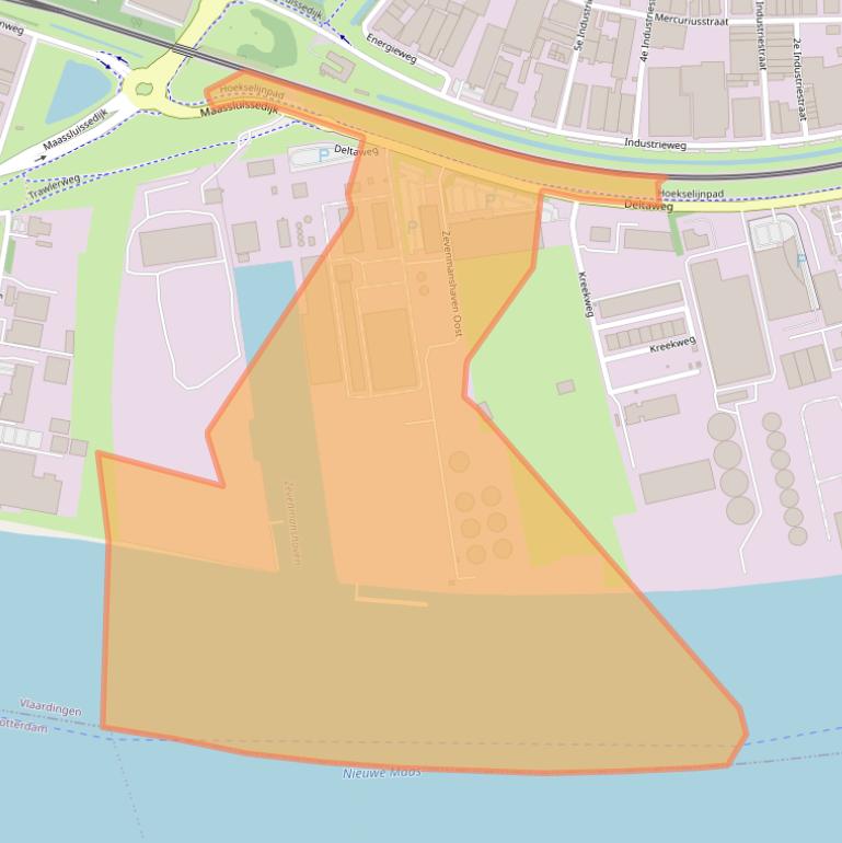 Kaart van postcodegebied 3133CA.