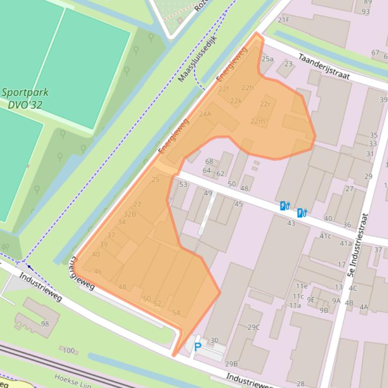 Kaart van postcodegebied 3133EC.