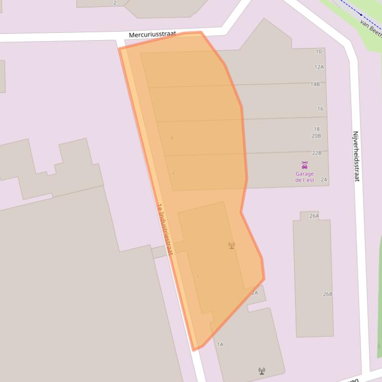 Kaart van postcodegebied 3133EG.