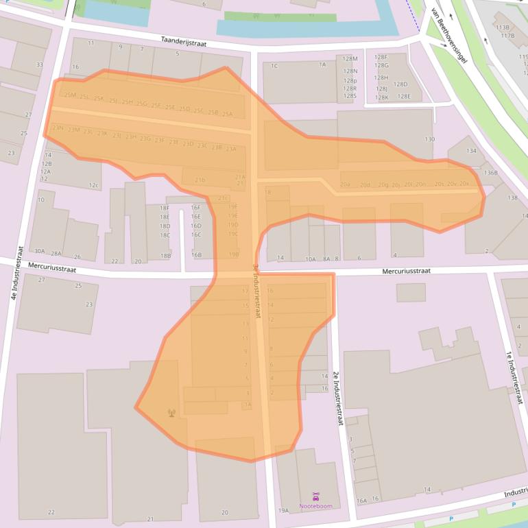 Kaart van postcodegebied 3133EJ.