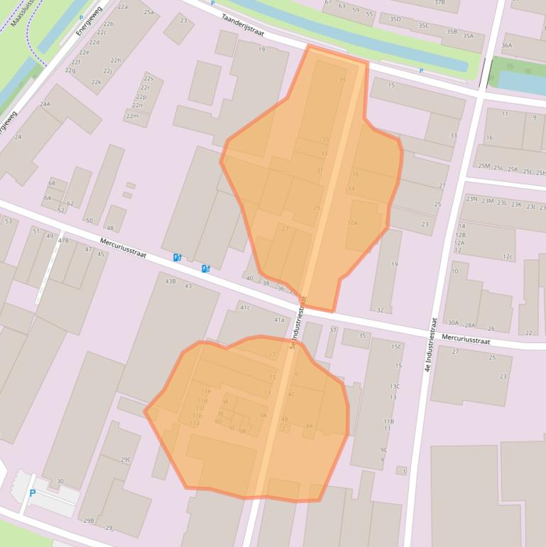 Kaart van postcodegebied 3133EL.