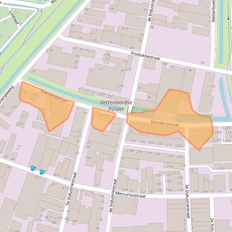 Kaart van postcodegebied 3133ET.