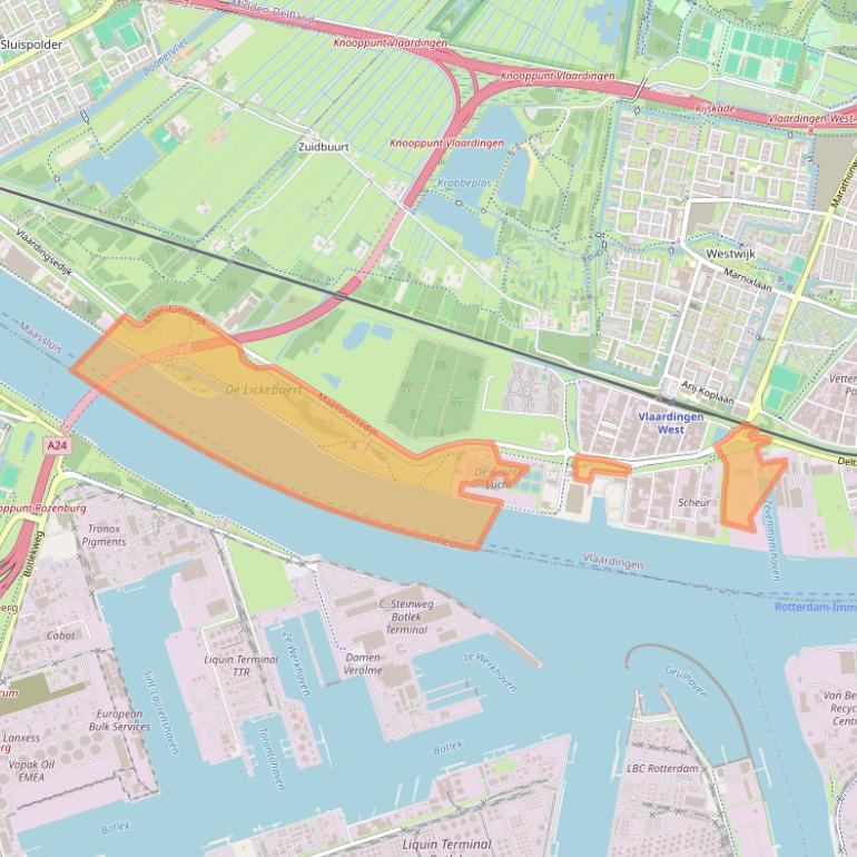 Kaart van postcodegebied 3133KA.