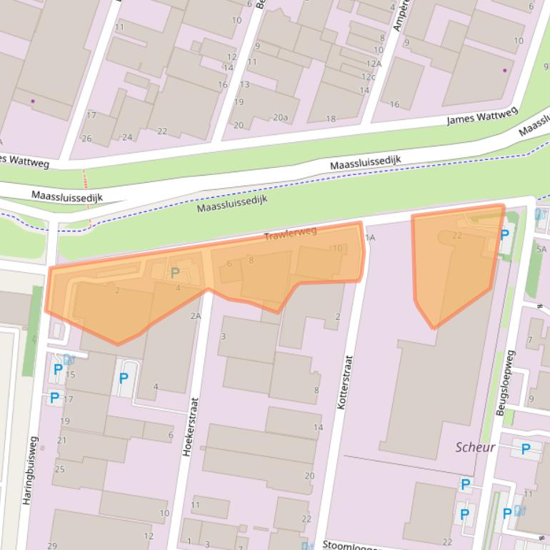 Kaart van postcodegebied 3133KS.