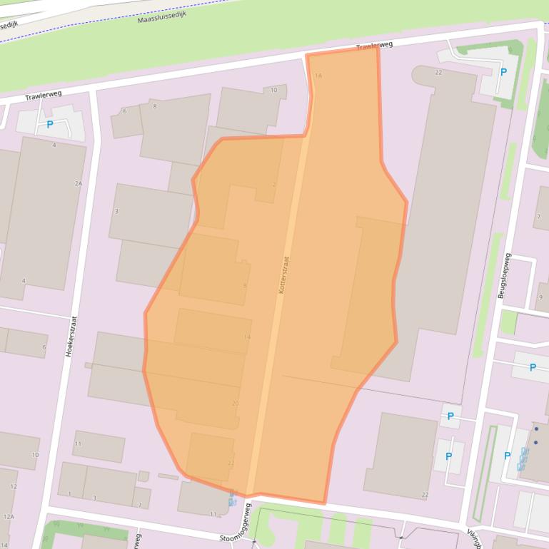 Kaart van postcodegebied 3133KW.