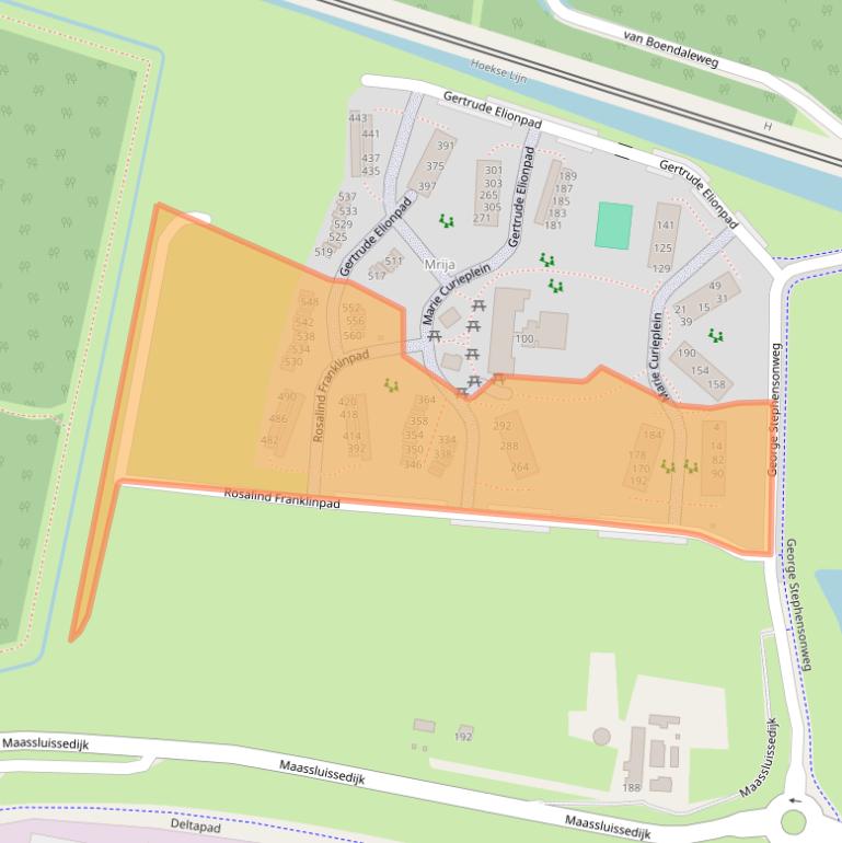 Kaart van postcodegebied 3133LG.