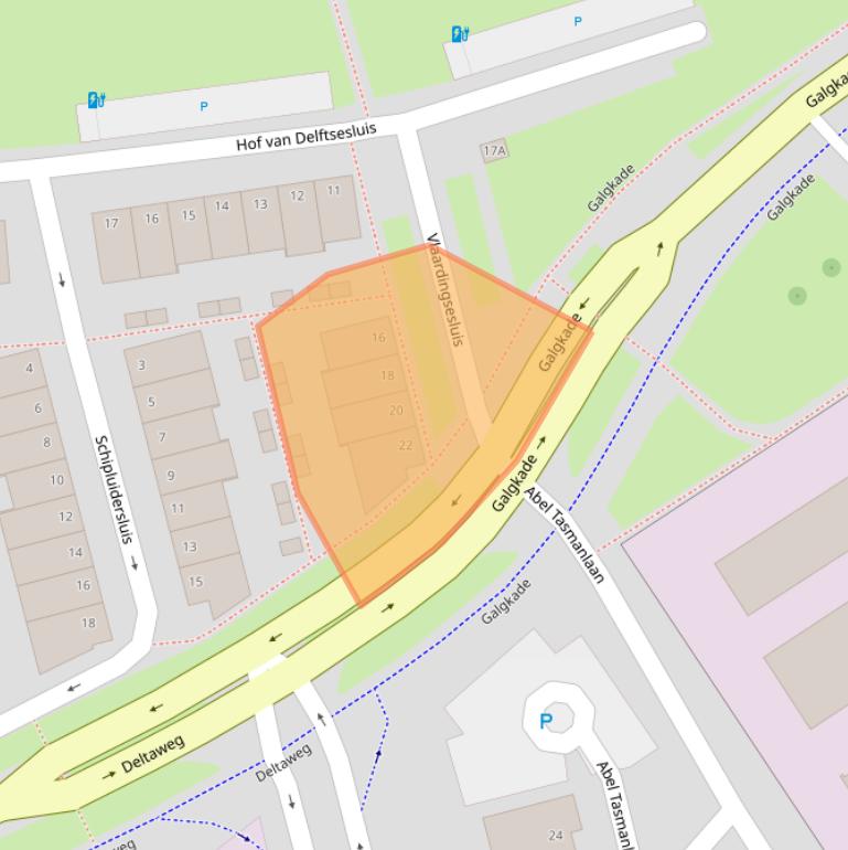 Kaart van postcodegebied 3133MA.