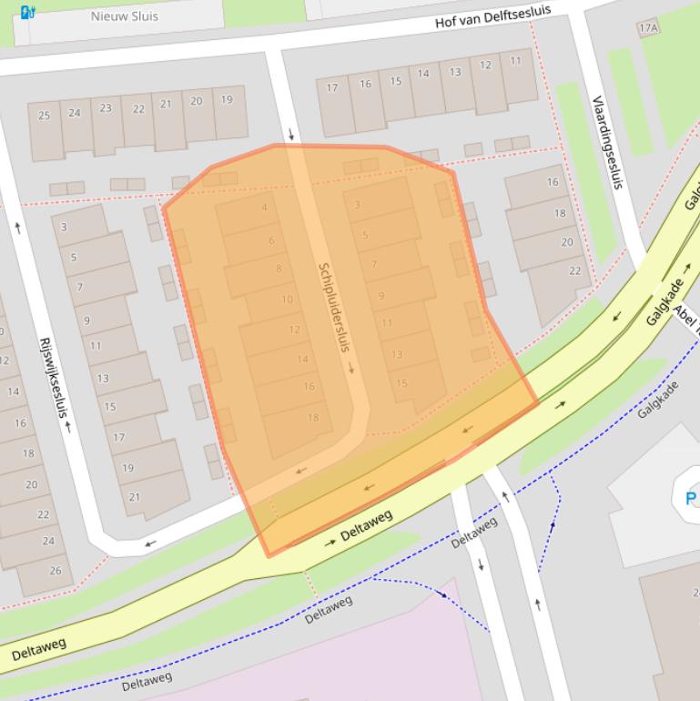 Kaart van postcodegebied 3133MC.