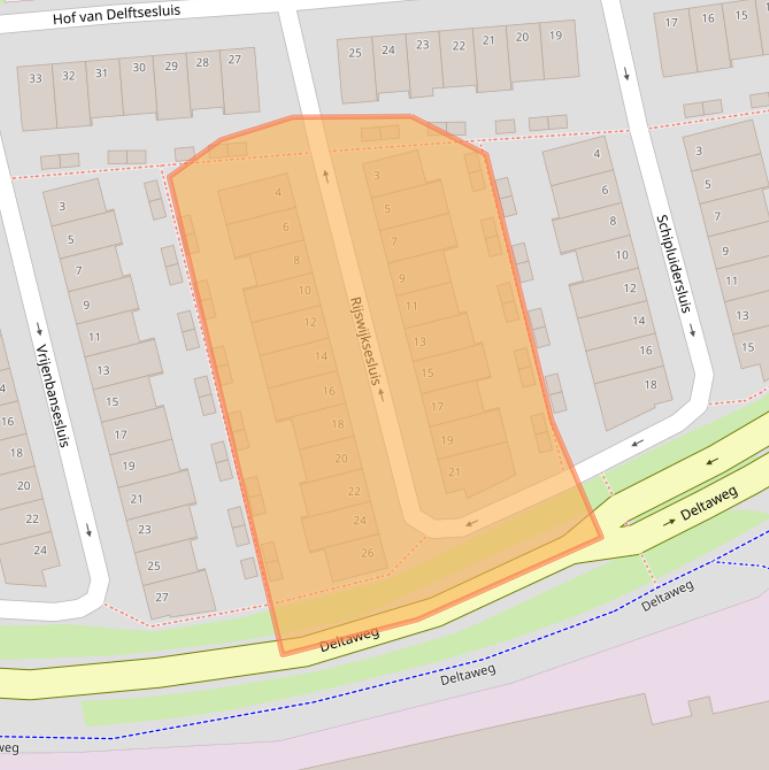 Kaart van postcodegebied 3133MD.