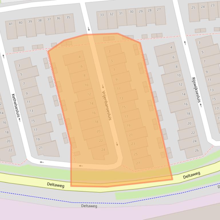 Kaart van postcodegebied 3133ME.