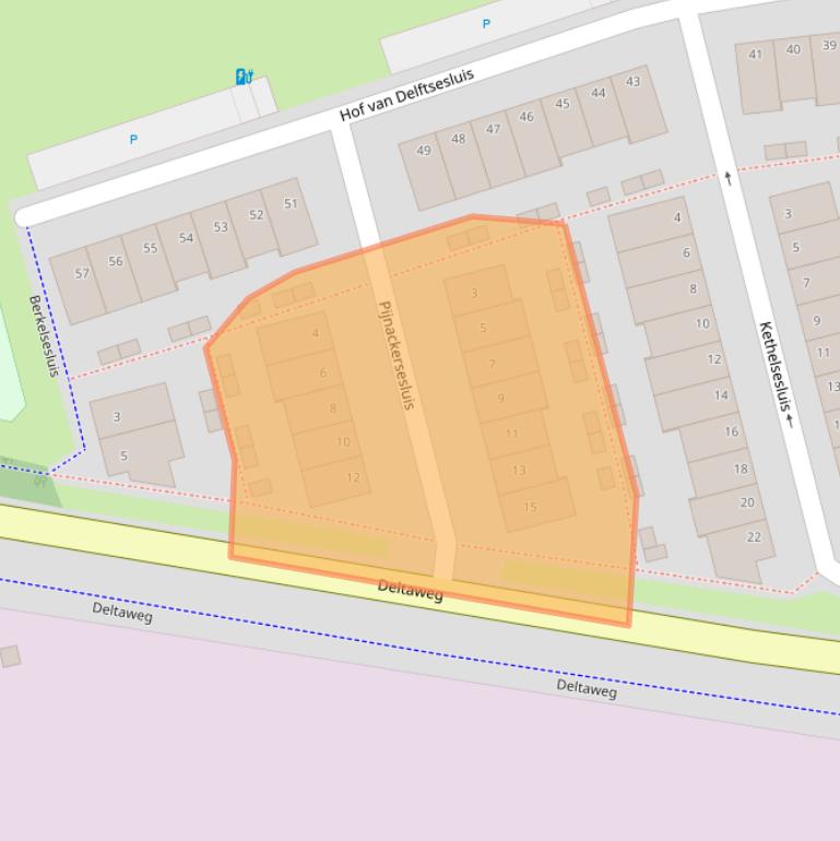 Kaart van postcodegebied 3133MH.