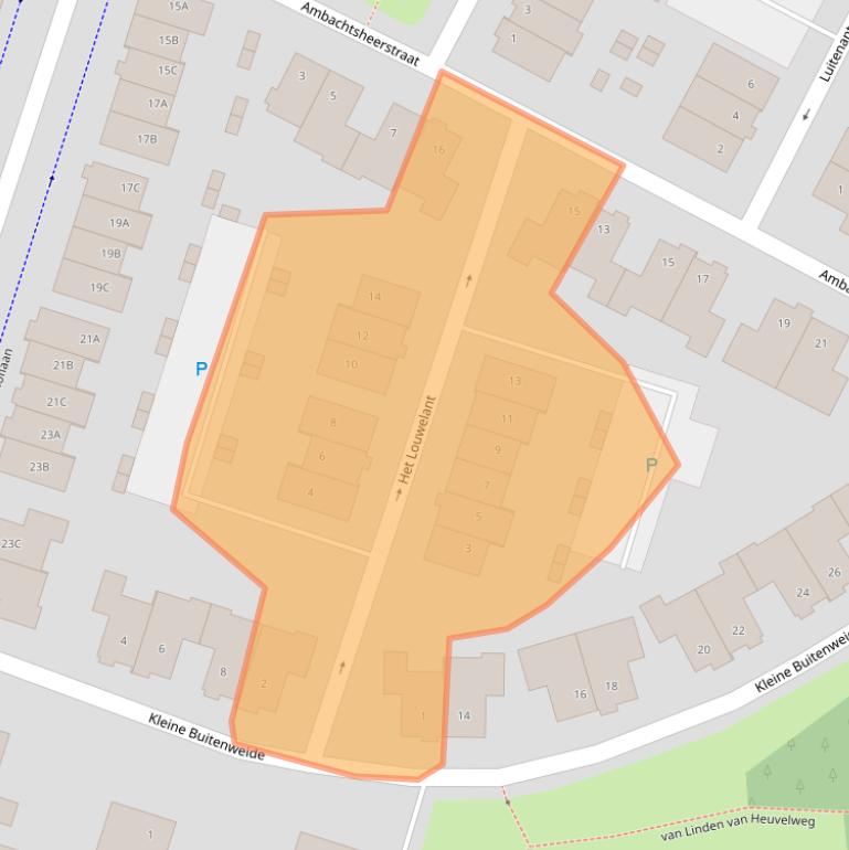 Kaart van postcodegebied 3134AJ.