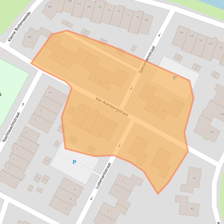 Kaart van postcodegebied 3134AN.