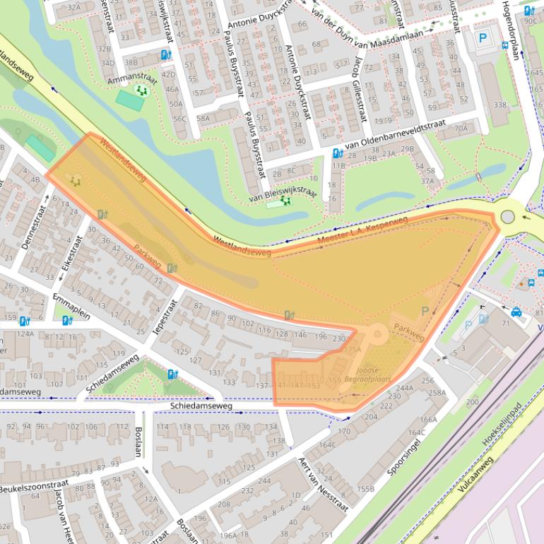 Kaart van postcodegebied 3134BH.