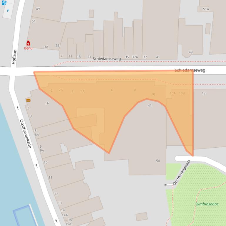 Kaart van postcodegebied 3134BJ.