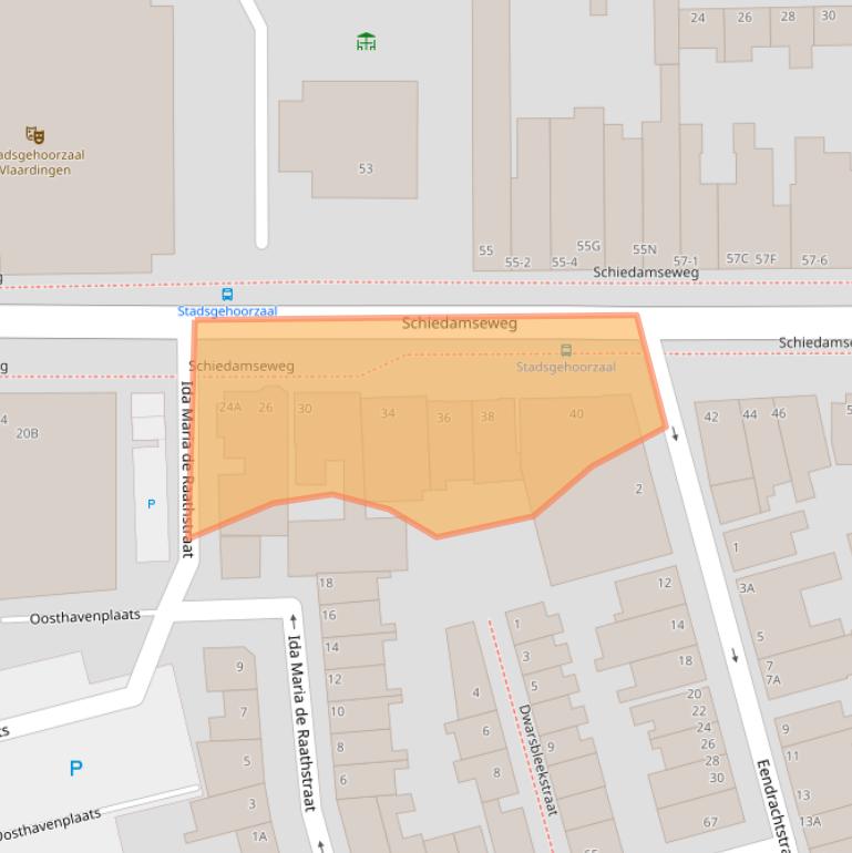 Kaart van postcodegebied 3134BL.