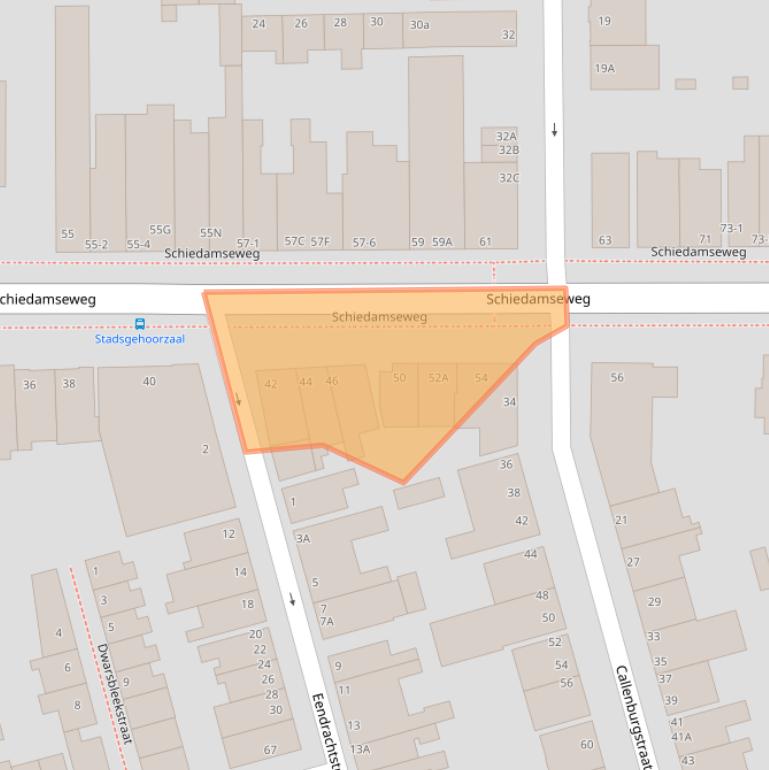 Kaart van postcodegebied 3134BM.