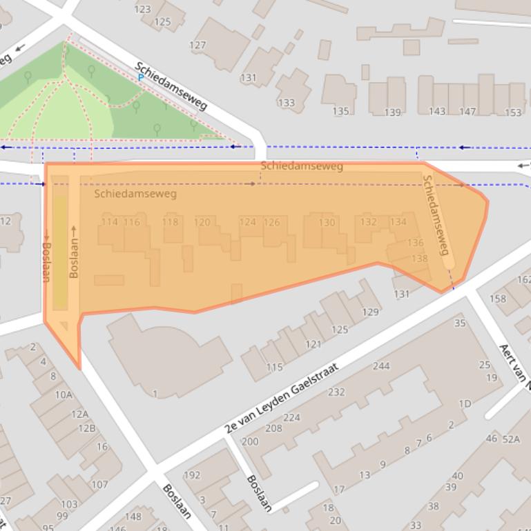 Kaart van postcodegebied 3134BT.