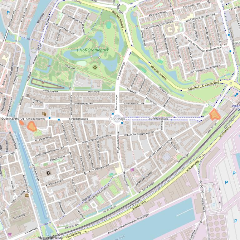 Kaart van postcodegebied 3134BX.