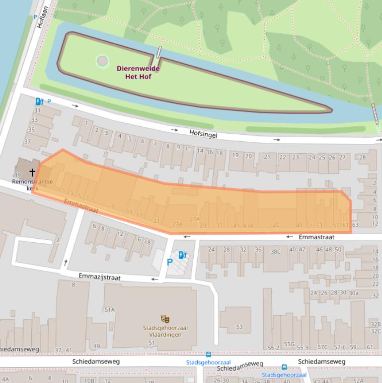 Kaart van postcodegebied 3134CG.