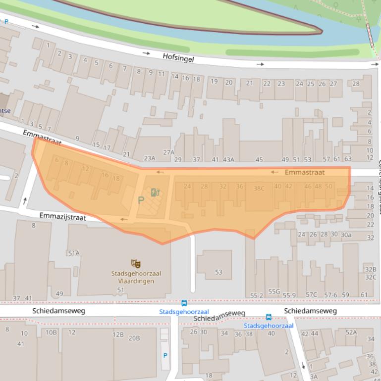 Kaart van postcodegebied 3134CL.