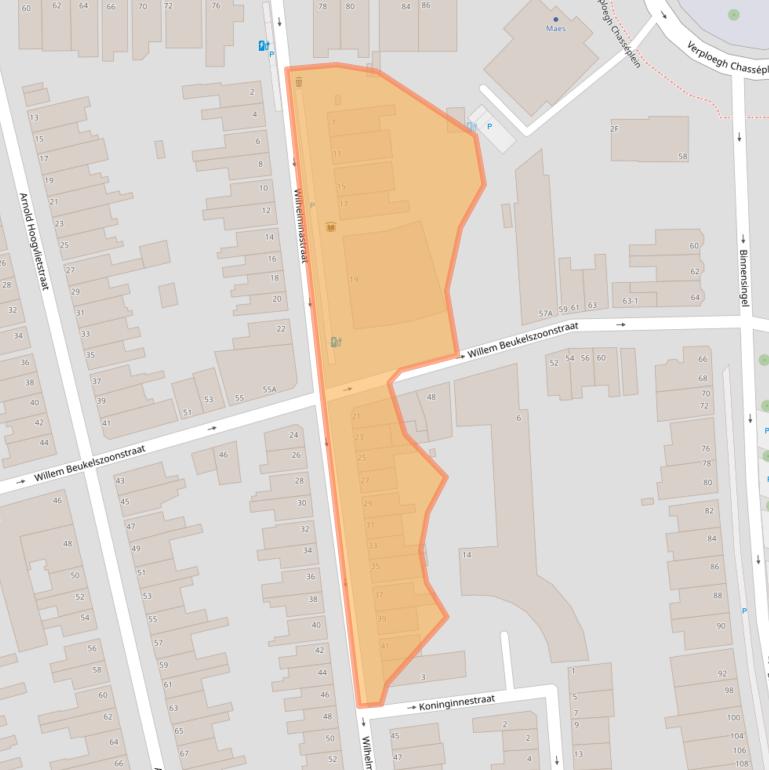 Kaart van postcodegebied 3134CR.