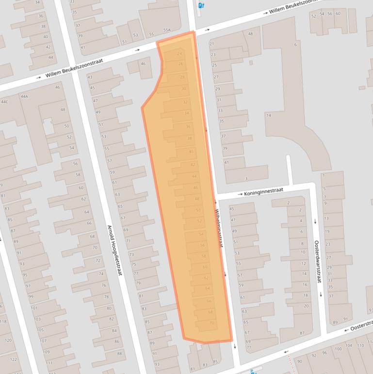 Kaart van postcodegebied 3134CV.