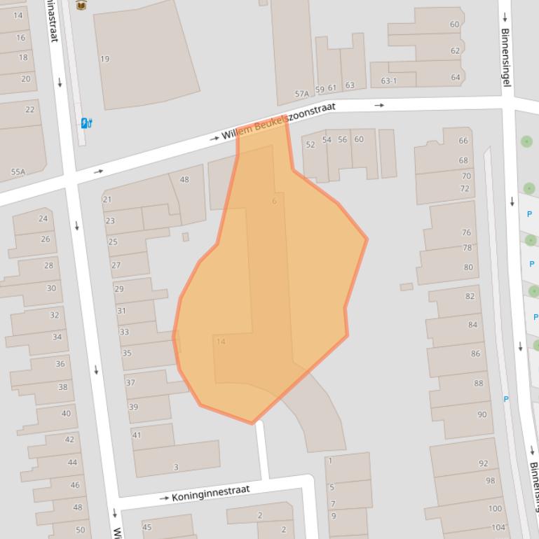 Kaart van postcodegebied 3134CW.