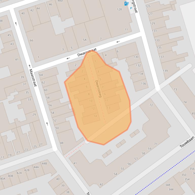 Kaart van postcodegebied 3134ED.