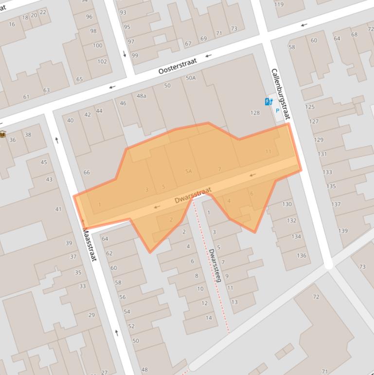 Kaart van postcodegebied 3134EE.