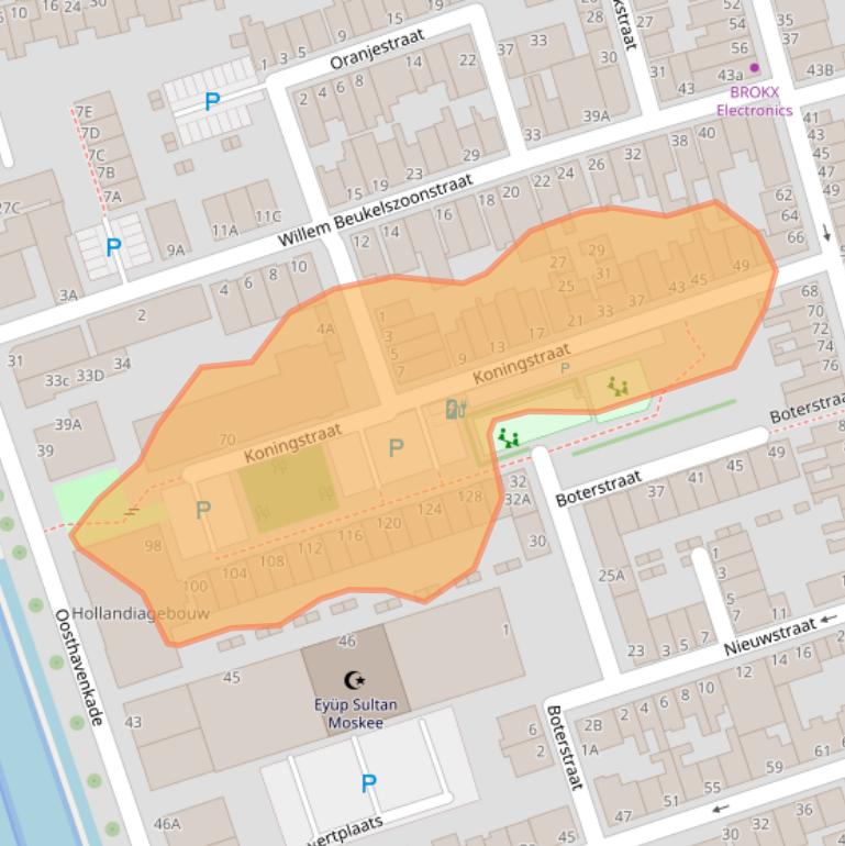 Kaart van postcodegebied 3134EH.