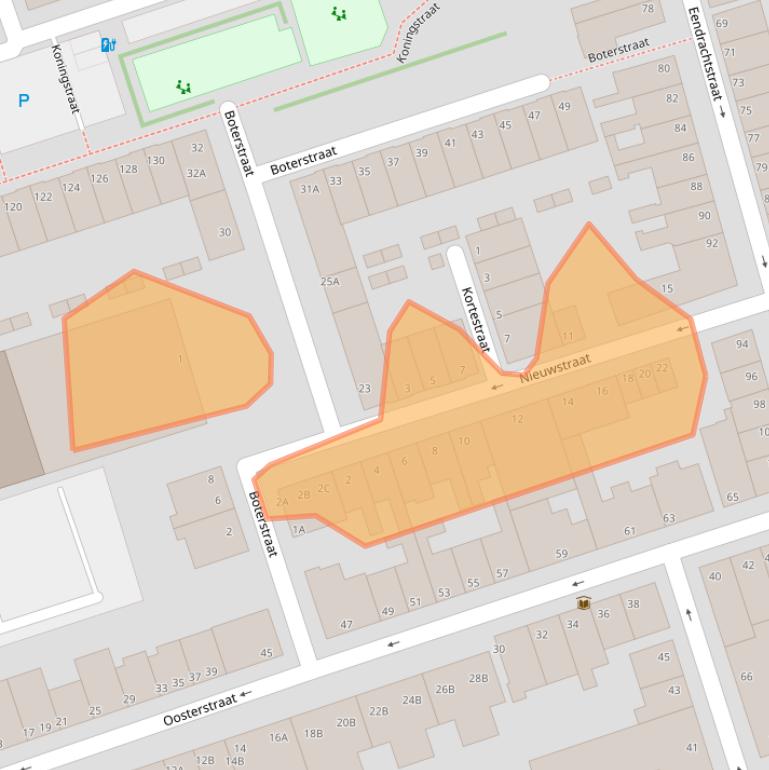 Kaart van postcodegebied 3134EP.